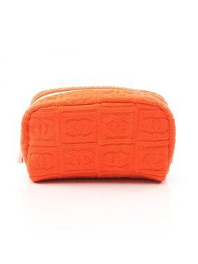 Chanel Pouch CC Logo Orange